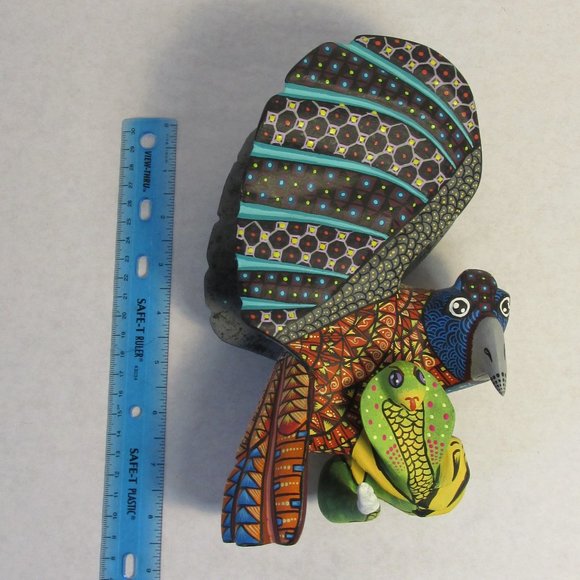 Eagle and Cobra Alebrije Hand Painted and Carved in Oaxaca, Mexico - Picture 4 of 13